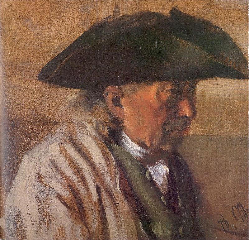 Adolph von Menzel Peasant with a Three-Cornered Hat China oil painting art